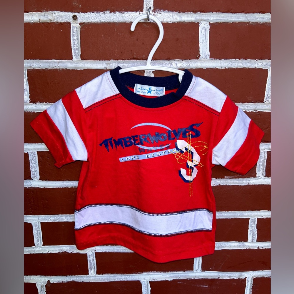 Nice & nice | red graphic t-shirt | size 30m